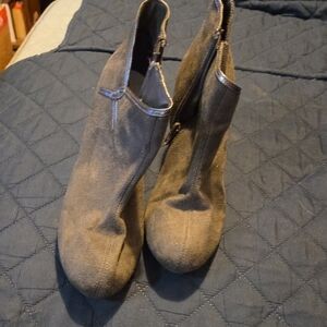 Predictions Gray Ankle Booties